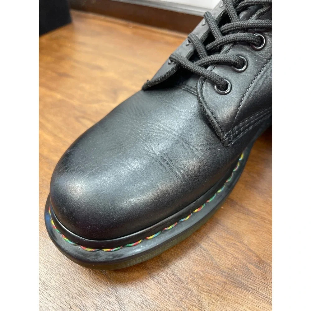 Dr Martens VTG 90's USM 9 UK 8 Pascal Rainbow Stitch Air WaveLace Up Combat Boot